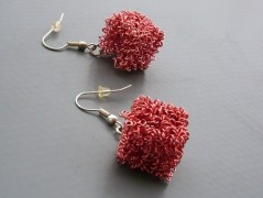 Rudý oválný přívěsek nerez řetízek