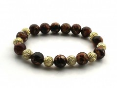 Rudý oválný přívěsek nerez řetízek