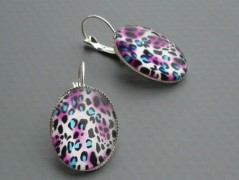 Rudý oválný přívěsek nerez řetízek