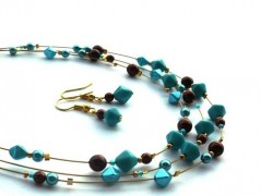 Rudý oválný přívěsek nerez řetízek