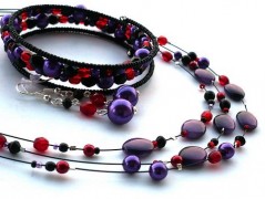 Rudý oválný přívěsek nerez řetízek