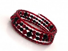 Rudý oválný přívěsek nerez řetízek