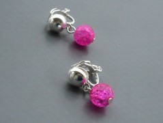 Rudý oválný přívěsek nerez řetízek