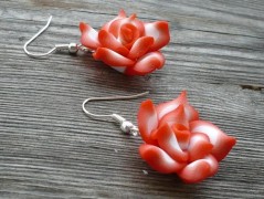 Rudý oválný přívěsek nerez řetízek