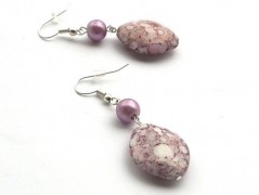 Rudý oválný přívěsek nerez řetízek