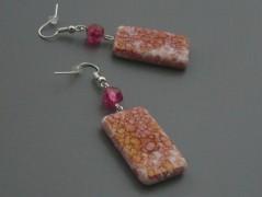 Rudý oválný přívěsek nerez řetízek