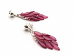 Rudý oválný přívěsek nerez řetízek