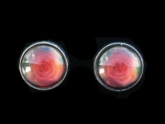 Rudý oválný přívěsek nerez řetízek