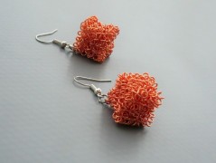 Rudý oválný přívěsek nerez řetízek