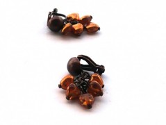 Rudý oválný přívěsek nerez řetízek