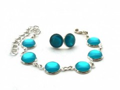 Rudý oválný přívěsek nerez řetízek