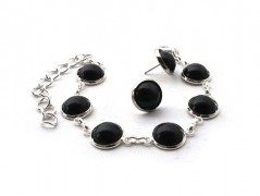 Rudý oválný přívěsek nerez řetízek