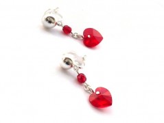 Rudý oválný přívěsek nerez řetízek