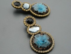 Rudý oválný přívěsek nerez řetízek