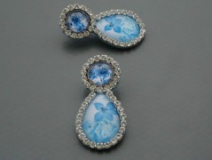 Rudý oválný přívěsek nerez řetízek