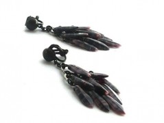 Rudý oválný přívěsek nerez řetízek