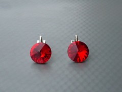 Rudý oválný přívěsek nerez řetízek