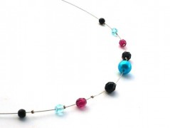 Rudý oválný přívěsek nerez řetízek