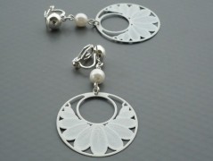 Rudý oválný přívěsek nerez řetízek