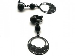 Rudý oválný přívěsek nerez řetízek