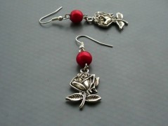 Rudý oválný přívěsek nerez řetízek