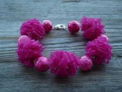 Rudý oválný přívěsek nerez řetízek