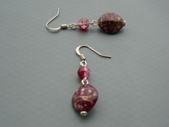 Rudý oválný přívěsek nerez řetízek