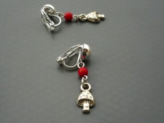 Rudý oválný přívěsek nerez řetízek