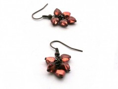 Rudý oválný přívěsek nerez řetízek