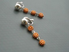 Rudý oválný přívěsek nerez řetízek