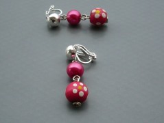 Rudý oválný přívěsek nerez řetízek