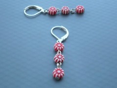 Rudý oválný přívěsek nerez řetízek