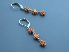 Rudý oválný přívěsek nerez řetízek