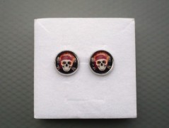 Rudý oválný přívěsek nerez řetízek