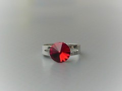 Rudý oválný přívěsek nerez řetízek