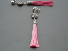 Rudý oválný přívěsek nerez řetízek