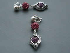 Rudý oválný přívěsek nerez řetízek