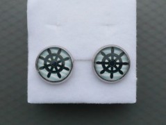 Rudý oválný přívěsek nerez řetízek