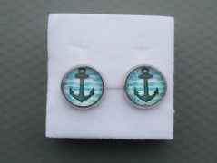 Rudý oválný přívěsek nerez řetízek