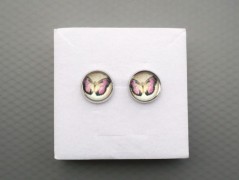 Rudý oválný přívěsek nerez řetízek