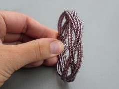 Rudý oválný přívěsek nerez řetízek