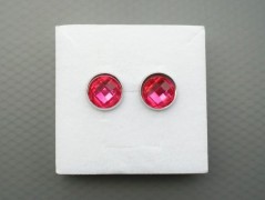 Rudý oválný přívěsek nerez řetízek