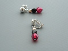 Rudý oválný přívěsek nerez řetízek