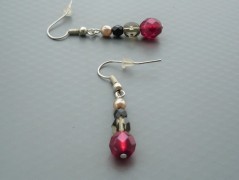 Rudý oválný přívěsek nerez řetízek