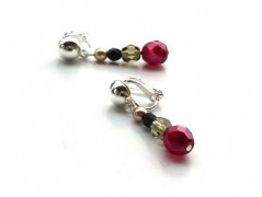 Rudý oválný přívěsek nerez řetízek