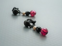 Rudý oválný přívěsek nerez řetízek