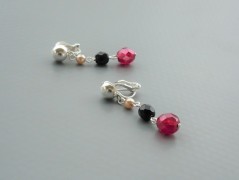 Rudý oválný přívěsek nerez řetízek