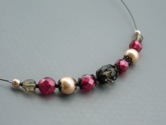 Rudý oválný přívěsek nerez řetízek