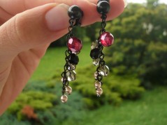 Rudý oválný přívěsek nerez řetízek