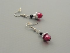 Rudý oválný přívěsek nerez řetízek